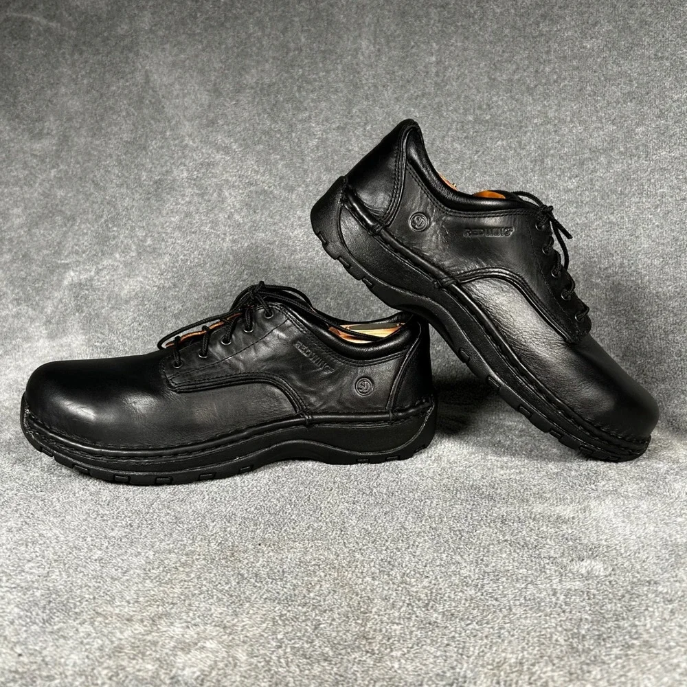 Red Wing Work Shoes StitchMax 6703 Oxford Aluminum Toe Black Leather Mens 8.5 EE